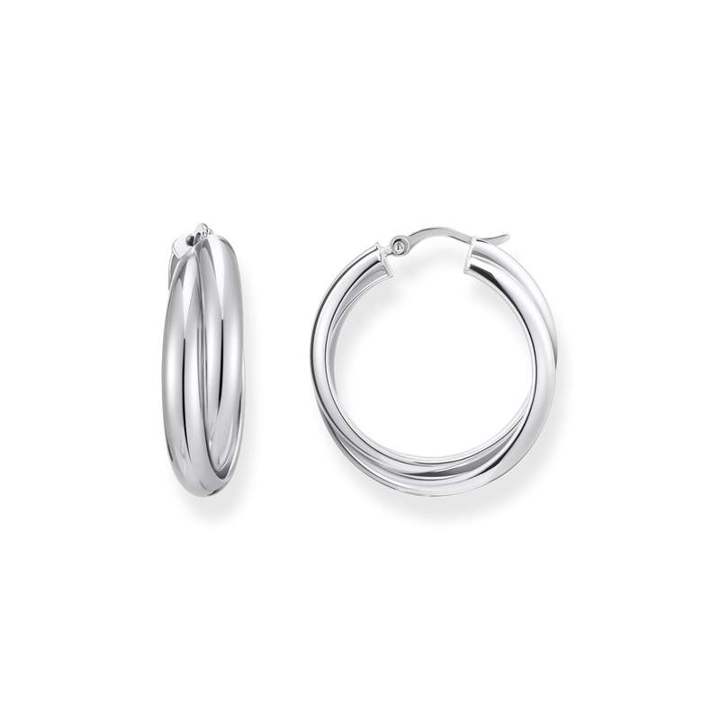 Boucles d'oreille argent gris - vue 1