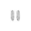 Boucles d'oreille argent gris - vue V2