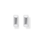 Grey silver earrings - view 2