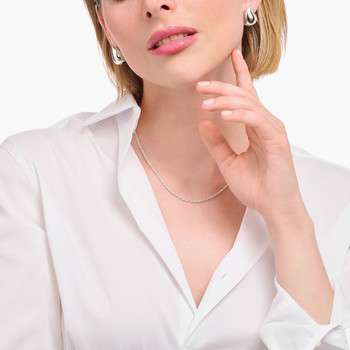 Grijze zilveren ketting