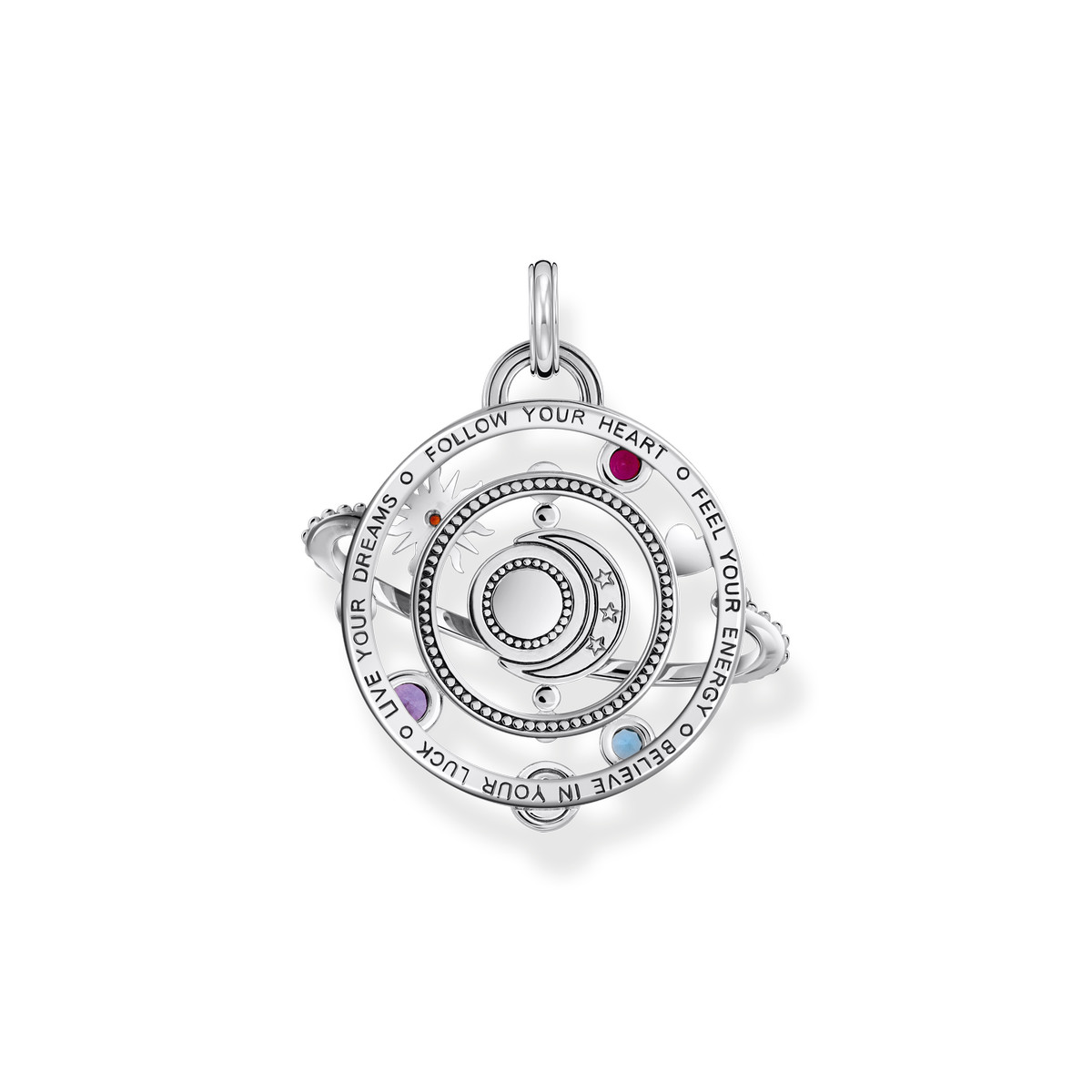 Pendentif argent gris - vue 3