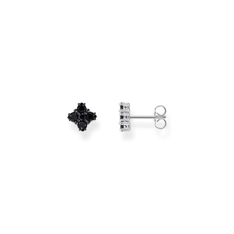Boucles d'oreilles argent gris - vue 1