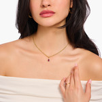 Collier argent gris - vue porté 1