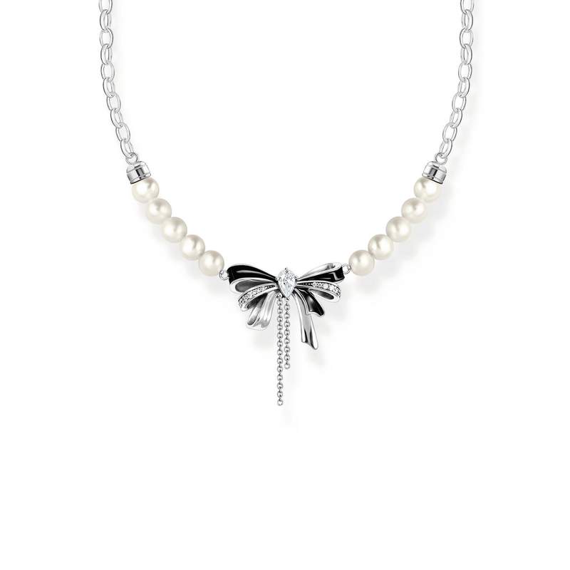 Collier argent gris - vue 1