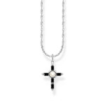 Collier argent gris - vue 1