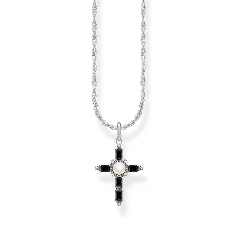 Collier argent gris - vue 1