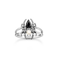 Bague Spider Romance argent avec perle de culture