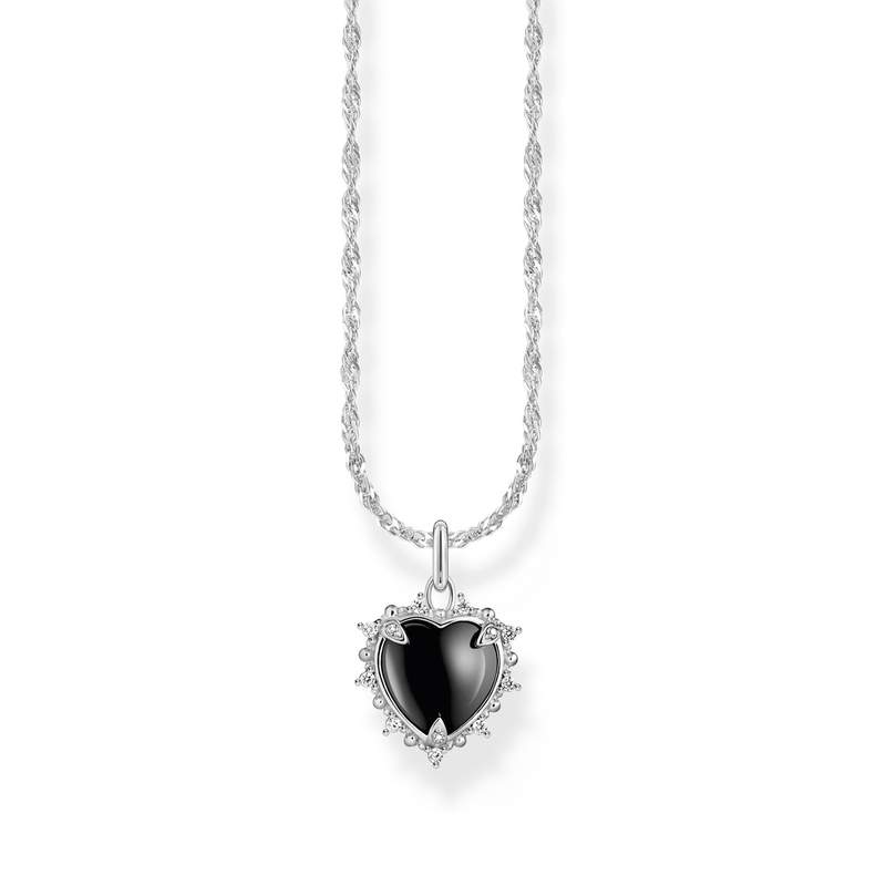 Collier argent gris - vue 1