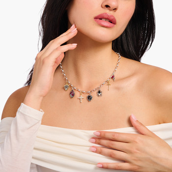 Grijze zilveren ketting