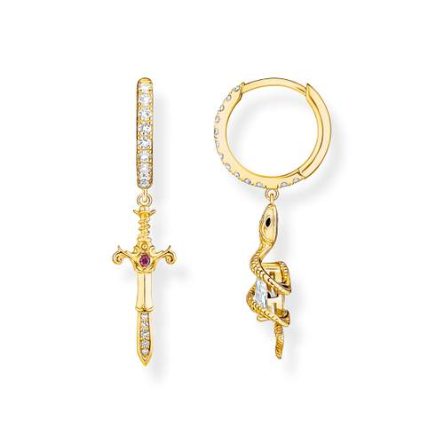 Boucles d'oreilles THOMAS SABO argent plaqué or pendentif Tempting Romance