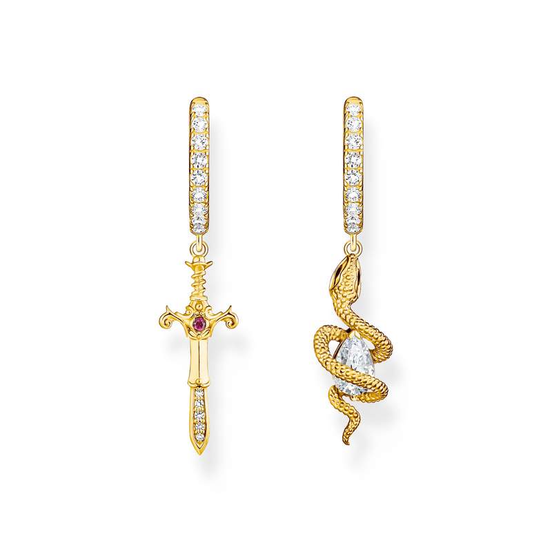Boucles d'oreilles THOMAS SABO argent plaqué or pendentif Tempting Romance - vue 2