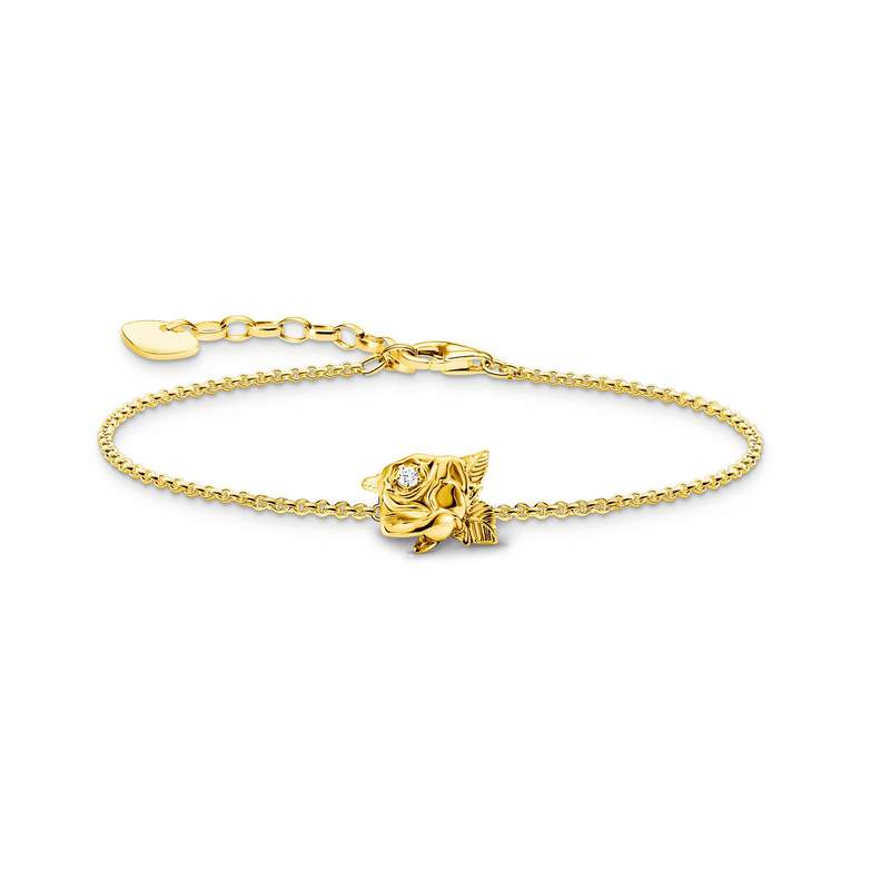 Bracelet THOMAS SABO argent doré Roses Romance - vue 1