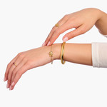 Bracelet THOMAS SABO argent doré Roses Romance - vue porté 1