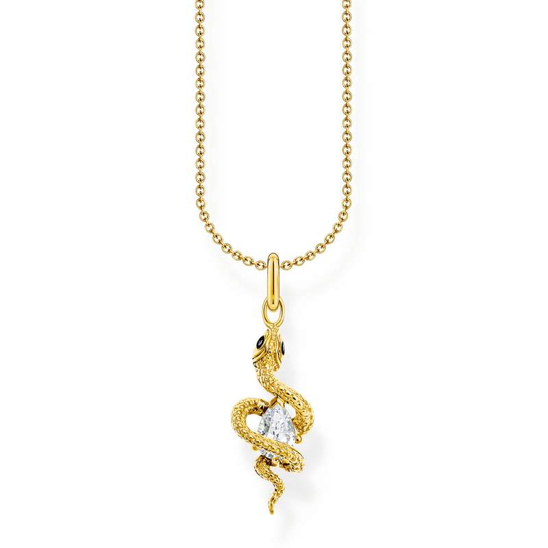 Collier THOMAS SABO argent plaqué or avec pendentif serpent Tempting Romance - vue 1
