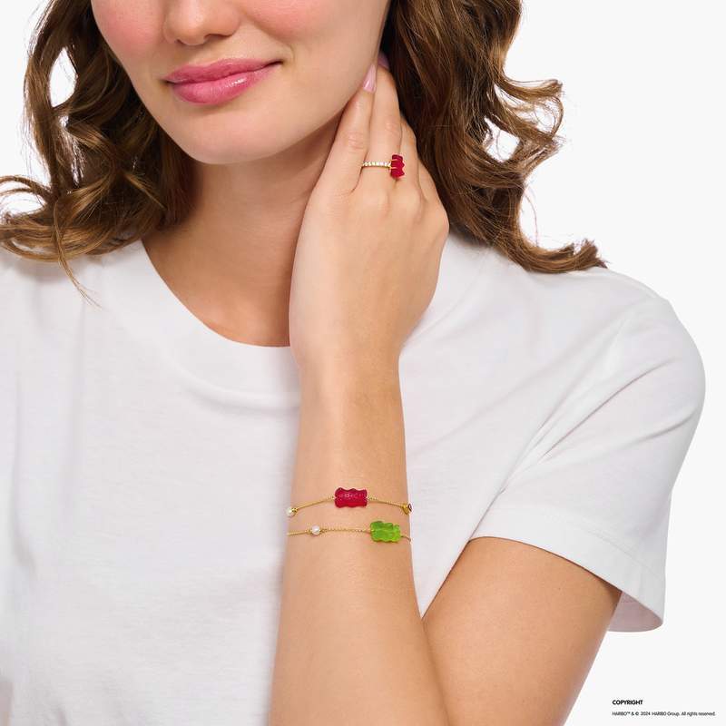 Bracelet argent doré jaune - vue porté 1