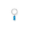 Boucle d'oreille argent gris - vue V1