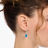 Boucle d'oreille argent gris - vue Vporté 1