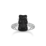 Bague argent gris - vue 1