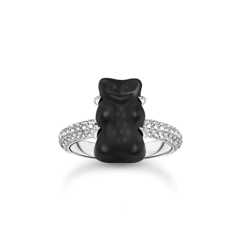 Bague argent gris - vue 1