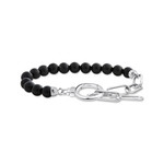 Bracelet Argent 925 Onyx Noirs et Zircones - vue 1