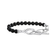 Bracelet Argent 925 Onyx Noirs et Zircones