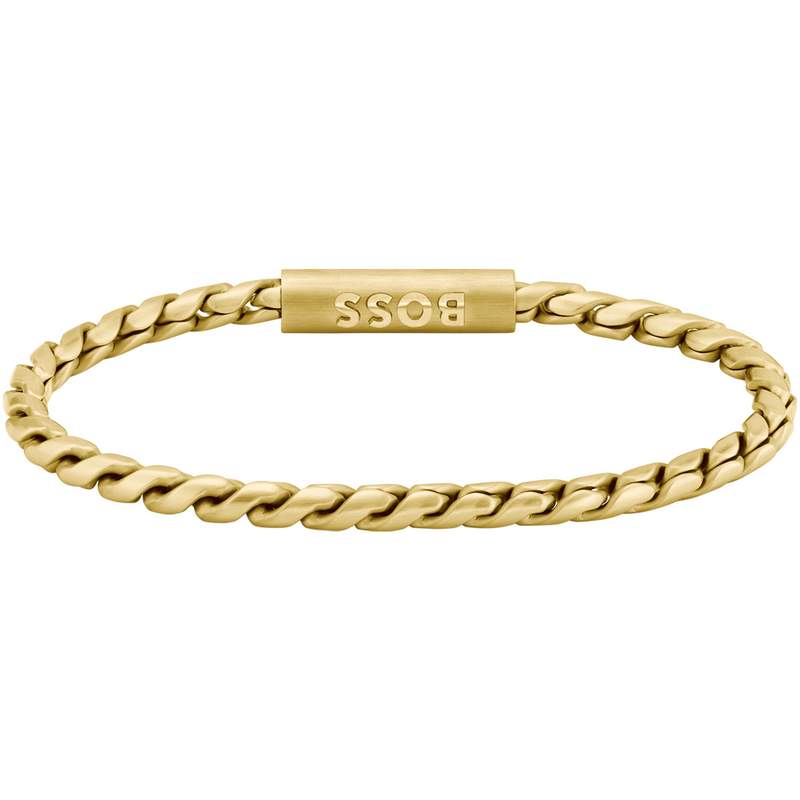 Bracelet BOSS doran acier doré longueur 19 cm - vue 3
