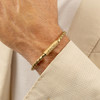 Bracelet BOSS doran acier doré longueur 19 cm - vue Vporté 1