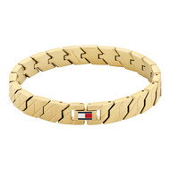 Bracelet TOMMY HILFIGER acier doré longueur 19 cm