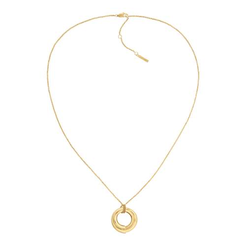 Collier CALVIN KLEIN acier doré jaune CK spiral