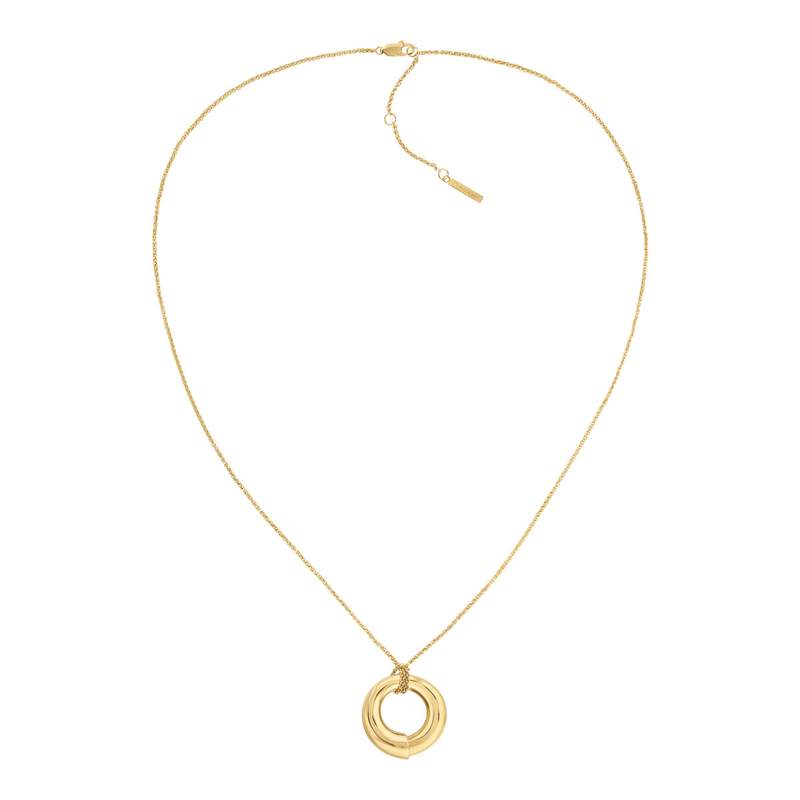 Collier CALVIN KLEIN acier doré jaune CK spiral - vue 1
