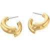 Boucles d'oreilles CALVIN KLEIN Ck Spiral acier doré - vue V2