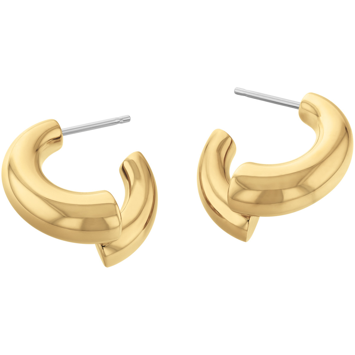 Boucles d'oreilles CALVIN KLEIN Ck Spiral acier doré - vue 2