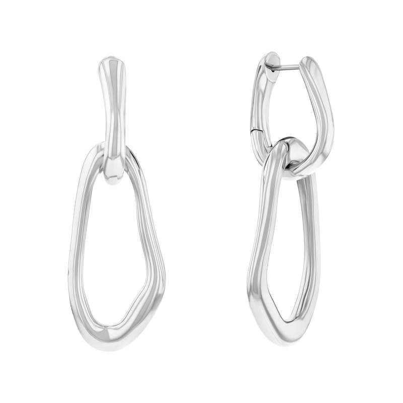 BOUCLES D'OREILLES CALVIN KLEIN Ck Statement Links ACIER INOXYDABLE - vue 1