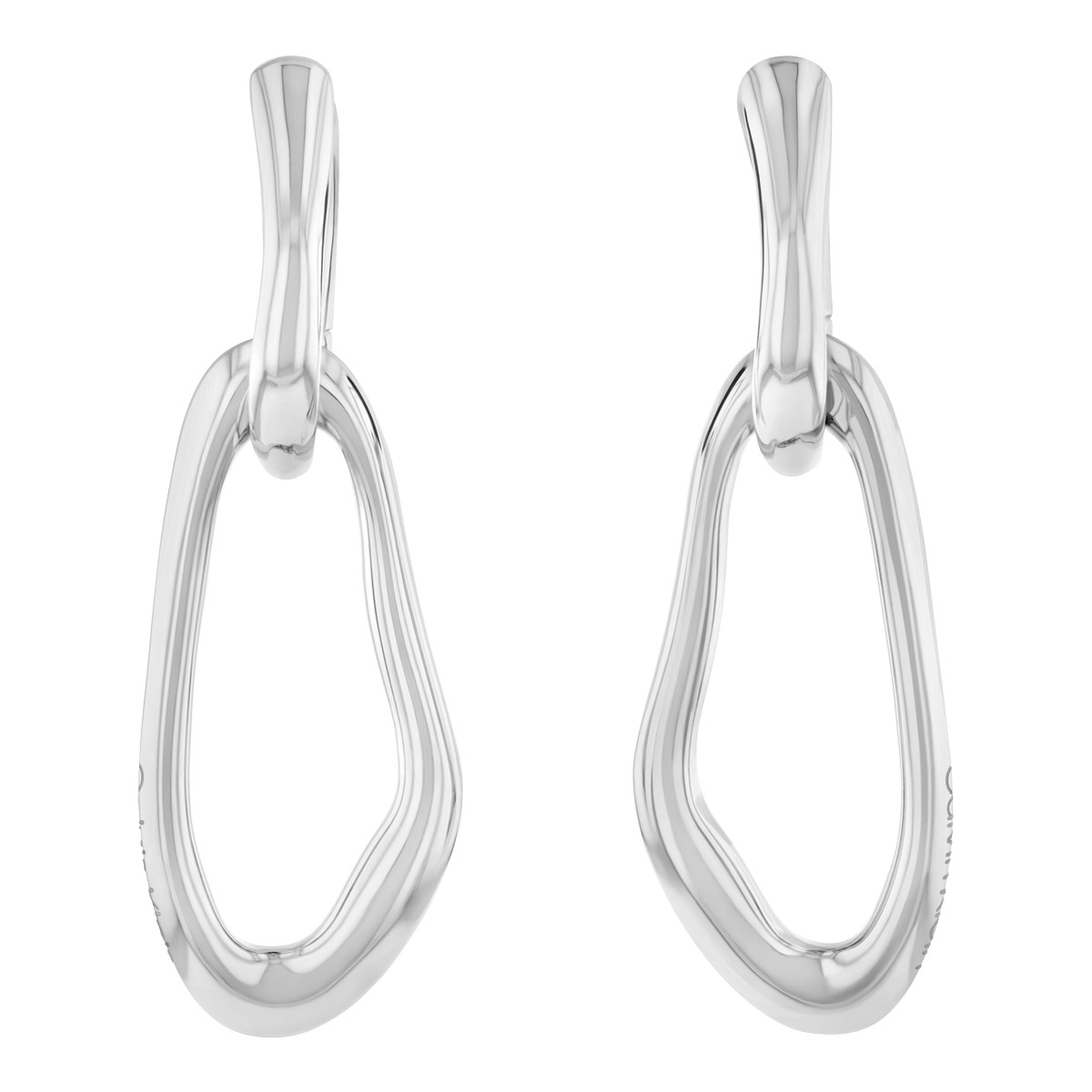 CALVIN KLEIN EARRINGS Ck Statement Links STAINLESS STEEL - view 2