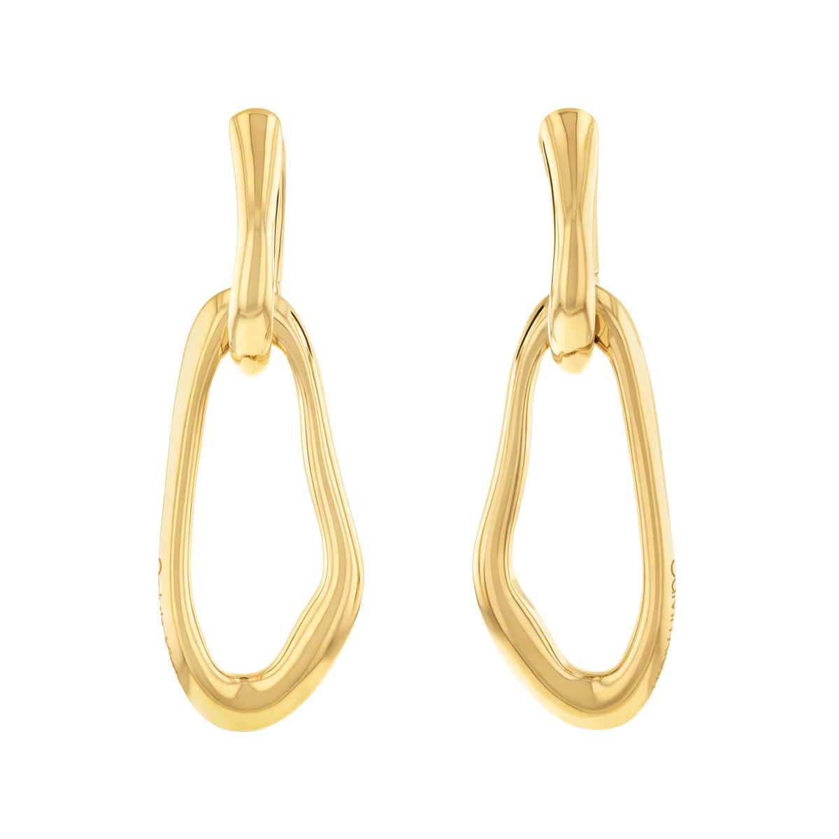BOUCLES D'OREILLES CALVIN KLEIN Ck Statement Links ACIER doré - vue 2