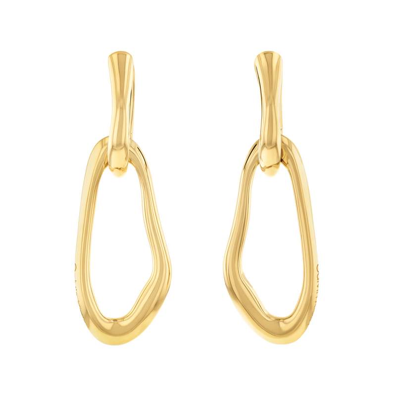 BOUCLES D'OREILLES CALVIN KLEIN Ck Statement Links ACIER doré - vue 2
