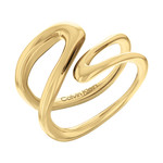 Bague CALVIN KLEIN acier doré statement links - vue 1