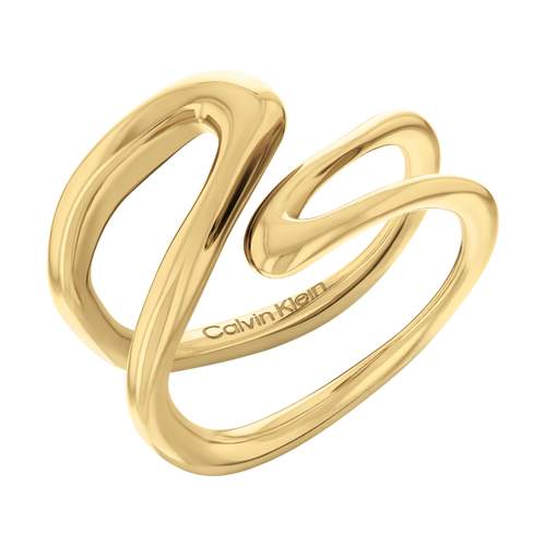 Ring CALVIN KLEIN gilded steel statement links