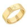 Bague CALVIN KLEIN acier doré jaune trio - vue V3