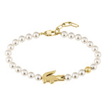 Bracelet LACOSTE matchpoint acier doré perles longueur 16 cm - vue 1