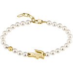 Bracelet LACOSTE matchpoint acier doré perles longueur 16 cm - vue 3