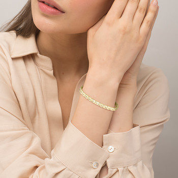 Bracelet LACOSTE metropole acier doré longueur 19 cm