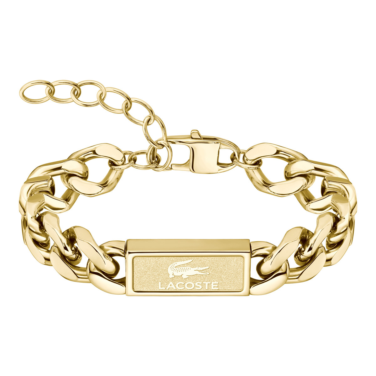 Bracelet LACOSTE backhand acier doré longueur 19 cm