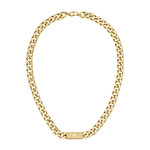 Collier LACOSTE backhand acier doré longueur 56 cm - vue 1