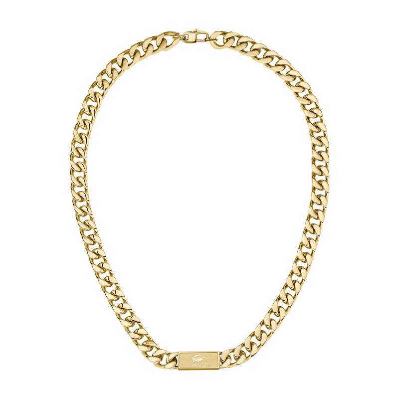 Collier LACOSTE backhand acier doré longueur 56 cm - vue 1