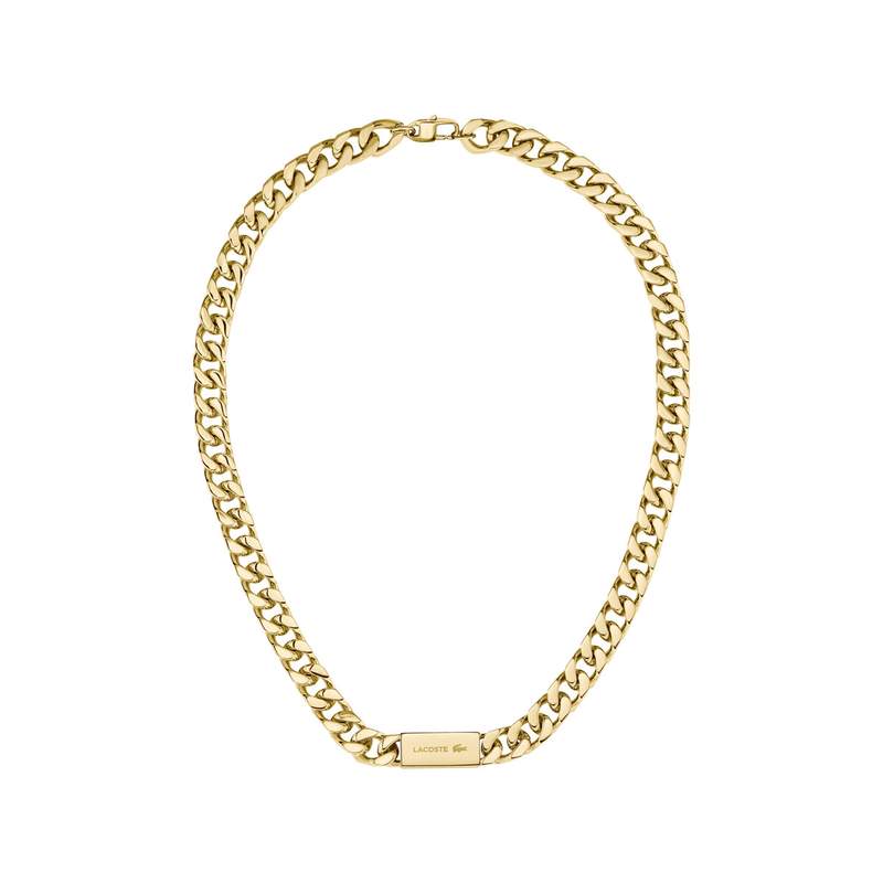 Collier LACOSTE backhand acier doré longueur 56 cm - vue 3