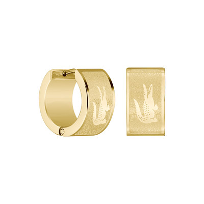 Boucle d'oreilles LACOSTE backhand acier doré