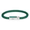 Bracelet LACOSTE Rokel acier cuir vert longueur 19 cm - vue V1