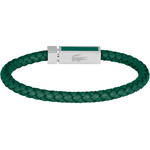 Bracelet LACOSTE Rokel acier cuir vert longueur 19 cm - vue 3