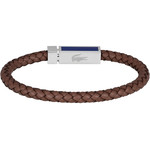 Bracelet LACOSTE Rokel acier cuir marron longueur 19 cm - vue 3